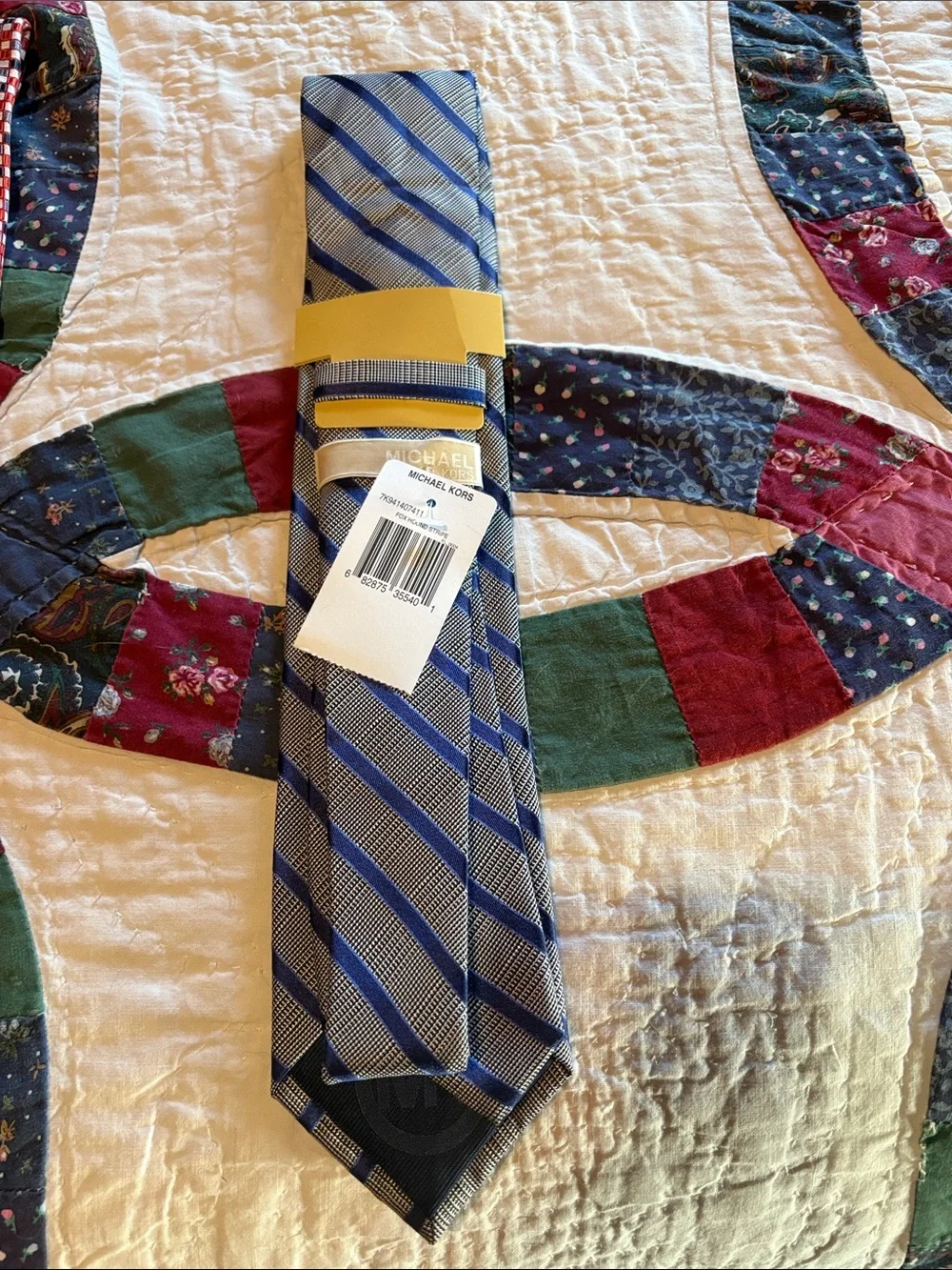 Michael Kors Blue Stripe Men’s Tie  All ties are 3 for $30.